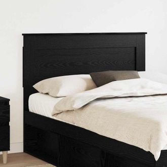 vidaXL Headboard with Headboard Black Oak 135 cm Engineered Wood vidaXL