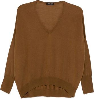 Aragona Trui met V-hals - Bruin