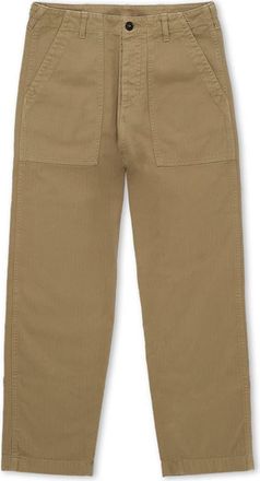 Fortela Newfatigue Herringbone Cotton Fatigue Trousers in Beige at Nordstrom, Size 33 Eu