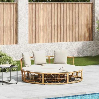 vidaXL Vidaxl - Lettino Prendisole Esterno senza Tetto in Polyrattan