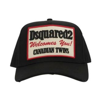 Dsquared2 Caps, male, Black, Size: ONE SIZE Patch Hat