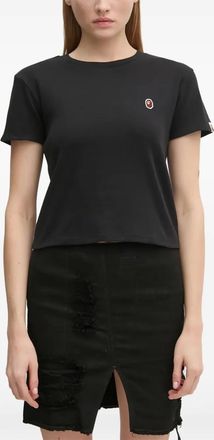 A Bathing Ape T-shirt crop con ricamo - Nero