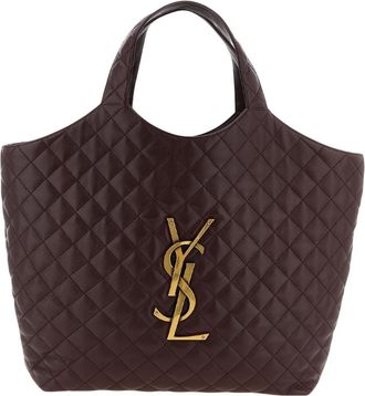 Saint Laurent Bordeaux Icare Large Tote