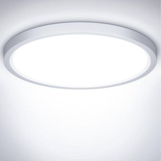 OEM L&aacute;mpara De Techo Led, 18 W, Impermeable, Ip44, Blanco Fr&iacute;o 6500 K, 1800 Lm, L&aacute;mpara Led Para Dormitorio, L&aacute;mpara De Techo Redonda De 23 Cm Para Dormit