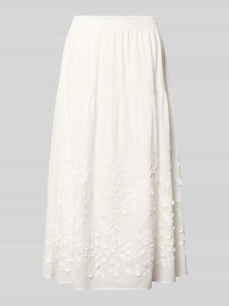 Soyaconcept Midirock mit Stitchings Modell FAHIMA in Offwhite, Gr&ouml;&szlig;e XXL