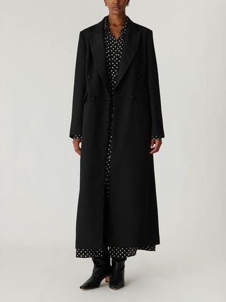Rebecca Taylor Refined Suiting Crombie Coat in Black at Nordstrom, Size X-Large