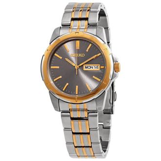 Seiko Essentials Quartz Grey Dial Mens Watch SUR356