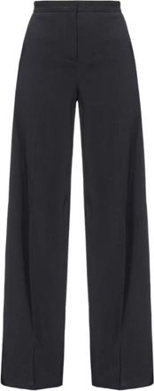 Pinko Wijde Pijp Zwarte Broek - Dames - Wijde Broeken - Zwart - XS - Broeken