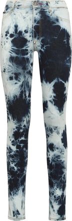 Philipp Plein Bleached Denim High-Waist Jeggings - Dames - Skinny Jeans - Blauw - W26 - Denim - Jeans
