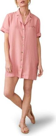 Faherty Paradise Point Linen Shirtdress in Withered Rose at Nordstrom Rack, Size Xx-Small