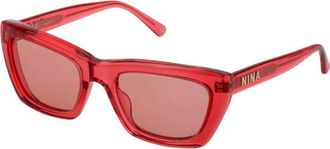 Nina Ricci Womens SNR251-5409WE SNR251 54 5409WE Sunglasses - Dark Red - One Size