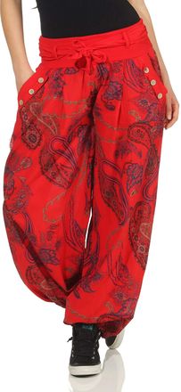 Malito more than fashion Malito Women´s Bloomers with Pattern Harems Trousers 3485 (fits from Size 6 to Size 12, red)