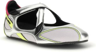 The Attico Womens Ballerinas Floor 01 Holographic Silver Ballerina Shoes