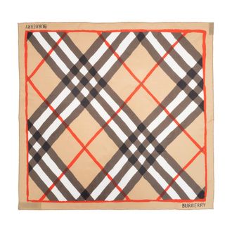 Burberry Foulard in seta Watercolour Check - - Accessories - unisex - Beige - ONE SIZE