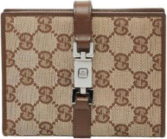 Gucci Pre-owned Wallets, female, Beige, Size: ONE SIZE Pre-owned Canvas Wallet