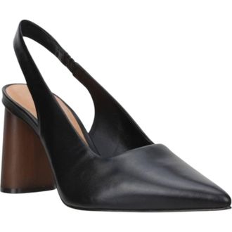 Carrano Womens Genesis Wooden Heel In Black Leather