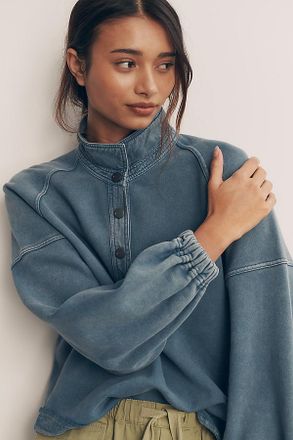 Pilcro Soft Wash Henley Top by Pilcro