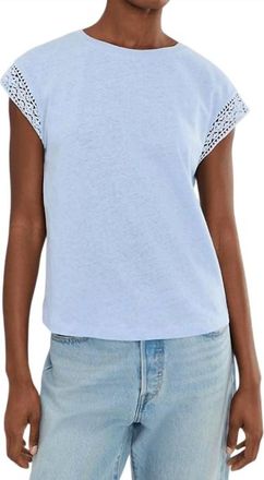 Elliott Lauren Trace Of Lace Top In Sky
