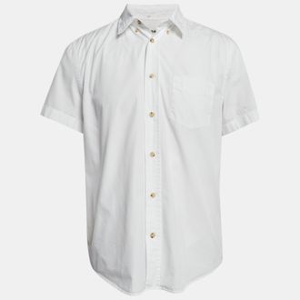Acne Studios White Cotton Short Sleeve Shirt