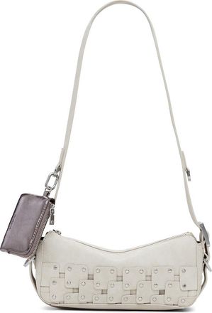 Desigual Studded Patchwork Faux Leather Crossbody Bag in Light Gray at Nordstrom
