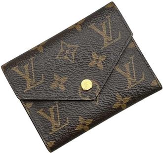 Louis Vuitton Brown Monogram Pink Rose Ballerine Monogram Wallet (Tri-Fold) (Pre-Owned)