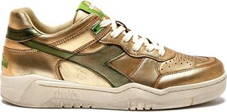 Diadora Metallic Leren Sneakers - Dames - Sneakers - Beige - 37 EU - Leer - Schoenen