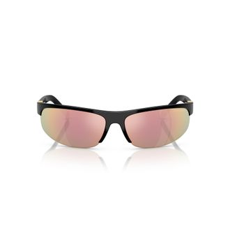 Miu Miu 0mu A02s Semi-Rimless Black Frame Sunglasses
