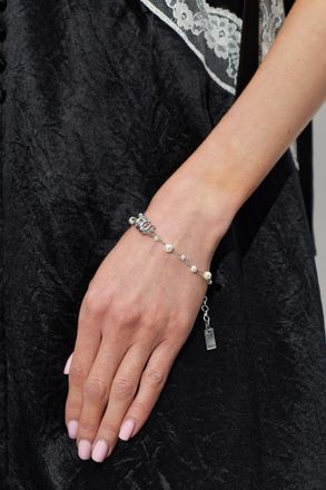 Marc Jacobs Bracelet With Artificial Pearl, Womens, Silver