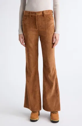 Moncler Corduroy Flare Leg Pants in Brown at Nordstrom, Size 48