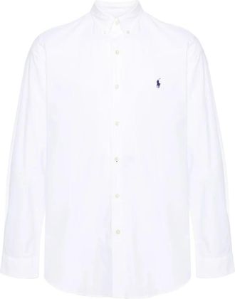 Polo Ralph Lauren Stretch Katoenen Overhemd - Heren - Zakelijke Overhemden - Wit - S - Katoen - Overhemden