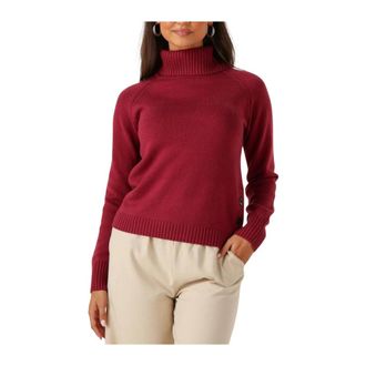 Silvian Heach Bordeaux Turtleneck Sweater - Dames - Coltruien - Rood - M - Wol - Truien & Vesten