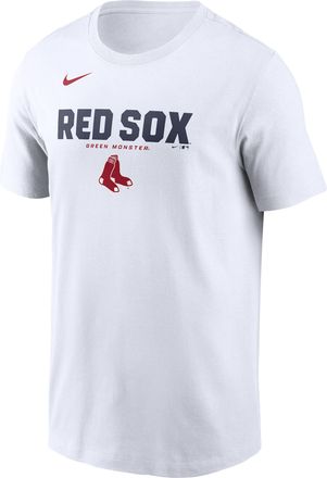 Nike Boston Red Sox Bold Team Name Nike Mens MLB T-Shirt in White | N19910ABQ-D31