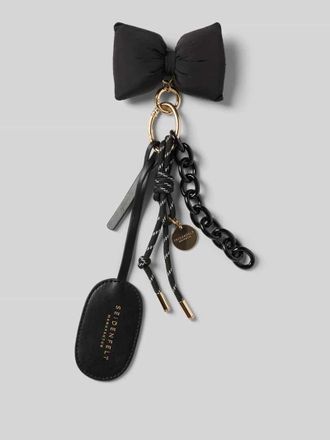 Seidenfelt Manufaktur Schüsselanhänger Modell PUFFY BOW in Black, Größe 1
