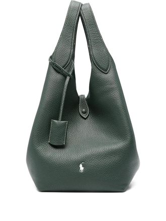 Polo Ralph Lauren Polo Play leather tote bag - women - Calf Leather - OS - Green