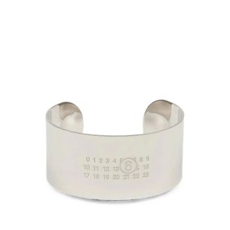 Maison Margiela Numeric Minimal Signature Cuff Bracelet - female - MM6 Maison Margiela - Bracelets - Gray - ONE SIZE - Accessories