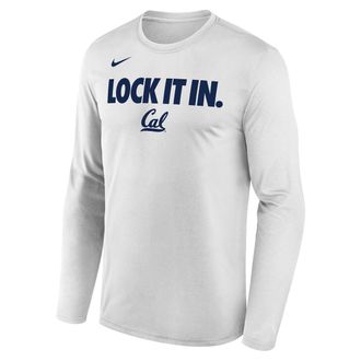 Nike Cal 2026 On-Court Bench Nike Mens Dri-FIT College Long-Sleeve T-Shirt in White | M22284P870UCAB-WHT
