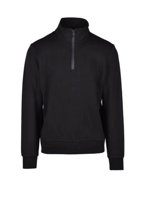 Calvin Klein Black Half-Zip Stretch Sweatshirt