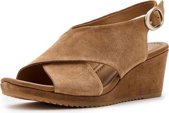 S&ouml;fft Isabeth Womens Wedge Shoes Saddle Tan Suede : 7.5 M (B), Leather