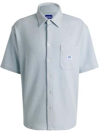 HUGO BOSS ribbed shirt - Blue