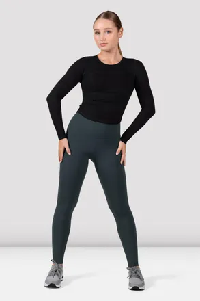 Bloch Apex Teen Dynamic Long Sleeve Top, Light Grey