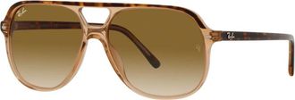 Ray-Ban Bruin Getinte Zonnebril Bill RB 2198 - unisex - Zonnebrillen - Bruin - 56 MM - Accessoires