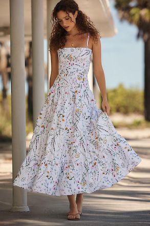 Peixoto Clementine Smocked Tiered Maxi Dress