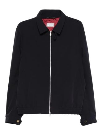 Tシャツ・カットソー BRUNELLO CUCINELLI 'Shiny Flap Detail' shirt Brunello Cucinelli 'Shiny Flap Detail' Shirt in Blue | Lyst