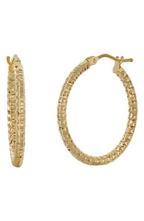 Bony Levy 14K Gold Medium Beaded Hoop Earrings in 14K Yellow Gold at Nordstrom