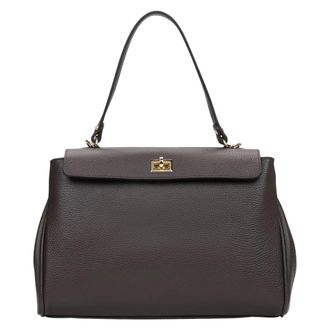 Estro & Luminara Shoulder Bags, female, Brown, Size: ONE SIZE Saddle Satchel Bag