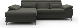 Sit&more Ecksofa »Cabrio L-Form, B: 295 cm, mit Sitztiefen-, Arm- & Kopfteilverstellung« 2 Nierenkissen, Federkern, optional Bettfunktion und Stauraum
