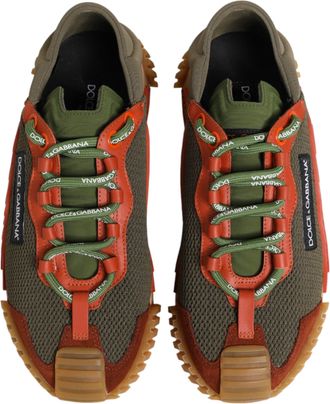 Dolce & Gabbana Mens Multicolor Lace Up Low Top Ns1 Sneakers Shoes 07+el+ny+pa+34lf