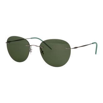 Giorgio Armani Ar6182 Ronde Zonnebril - unisex - Accessoires - Grijs - Maat: 53 MM