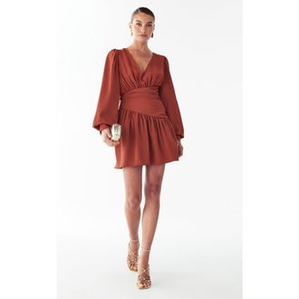BWLDR Merry Mini Dress in Copper at Nordstrom, Size 2