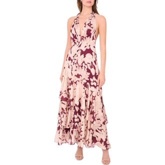Parker The Vanya Floral Evening Dress in Zinfandel at Nordstrom Rack, Size 12